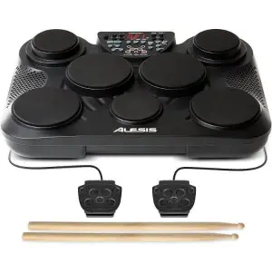طقم طبول إلكتروني Alesis CompactKit 7 – محمول ومتكامل على سطح الطاولة
