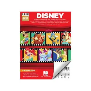 كتاب أغاني ديزني Hal Leonard – كتاب أغاني سهل جدًا – أغانٍ سهلة للمبتدئين