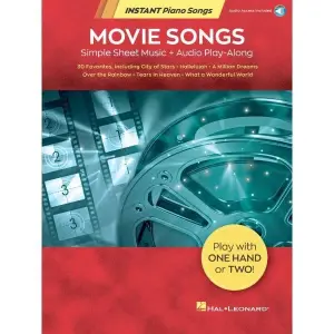 كتاب ألحان الأفلام Hal Leonard – نوتة بيانو فورية سهلة – أغانٍ سينمائية سهلة العزف على البيانو