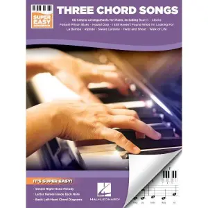 كتاب الأغاني Hal Leonard ثلاث أوتار – كتاب أغاني سهل جدًا – كتاب تعليم للمبتدئين