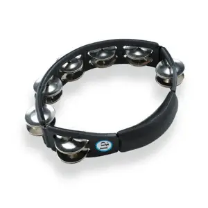 دف صغير يدوي LP150 Cyclops – إطار أسود مع جلاجل فولاذية