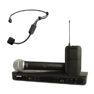  Shure BLX1288/PGA31  نظام لاسلكي ثنائي القناة – ميكروفون PG58 محمول وPGA31 للرأس