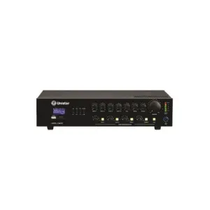 امبليفير Unistar MPA-240S للنظام العام – 240 واط مع تحكم في 4 مناطق ومدخل ميكروفون وAUX