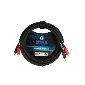 كابل RCA مزدوج Yorx A-402G - بطول 2 متر - لون أسود