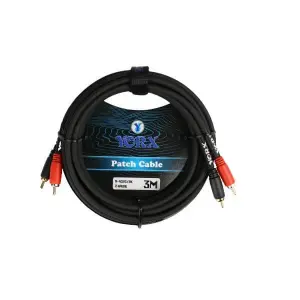 كابل RCA إلى RCA من Yorx بطول 3 متر ولون أسود