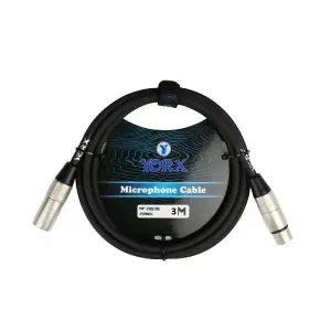 كابل صوتي احترافي Yorx MP-280 بطول 3 أمتار - XLR إلى XLR - أسود