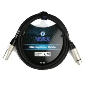 كابل صوتي احترافي Yorx MP-280 بطول 6 أمتار - XLR إلى XLR - أسود