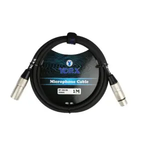 سلك ميكروفون XLR إلى XLR Yorx MP-280 - بطول 1 متر - أسود